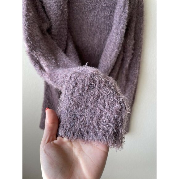 BCBG Purple Knit Long Sleeve Cowl Neck Pullover Sw - Picture 2 of 4